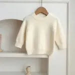 Baby Girl 4 Colors Solid Knitting Sweater Round Collar Pullover MyKids-USA