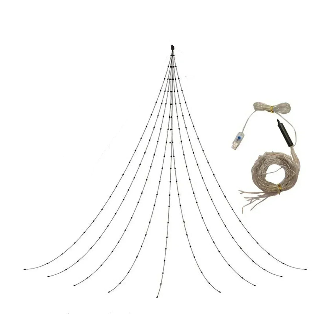 Waterfall Tree Fairy Light Usb 8 Modes Curtain Light LPO