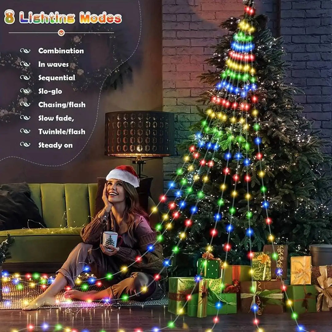 Waterfall Tree Fairy Light Usb 8 Modes Curtain Light LPO