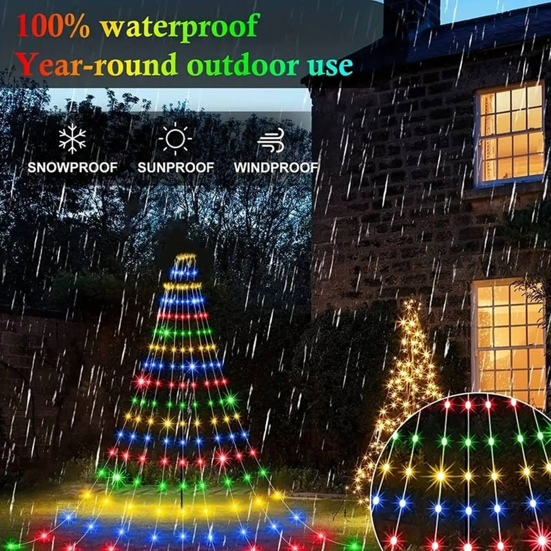 Waterfall Tree Fairy Light Usb 8 Modes Curtain Light LPO