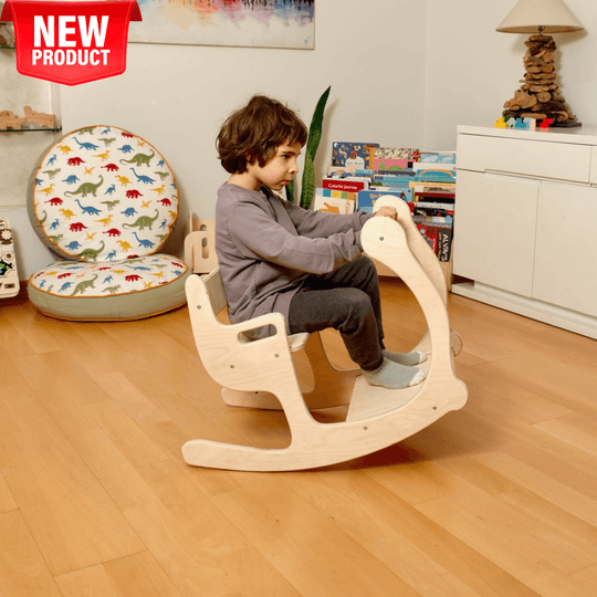 2in1 Wooden Seesaw & Desk for Kids' Skill Development Kidodido