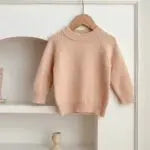 Baby Girl 4 Colors Solid Knitting Sweater Round Collar Pullover MyKids-USA