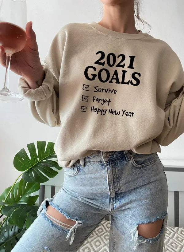 2021 Goals Sweat Shirt Merchmallow