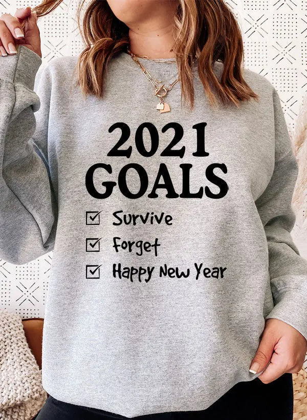 2021 Goals Sweat Shirt Merchmallow