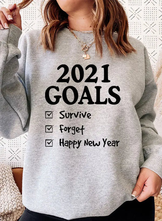 2021 Goals Sweat Shirt Merchmallow