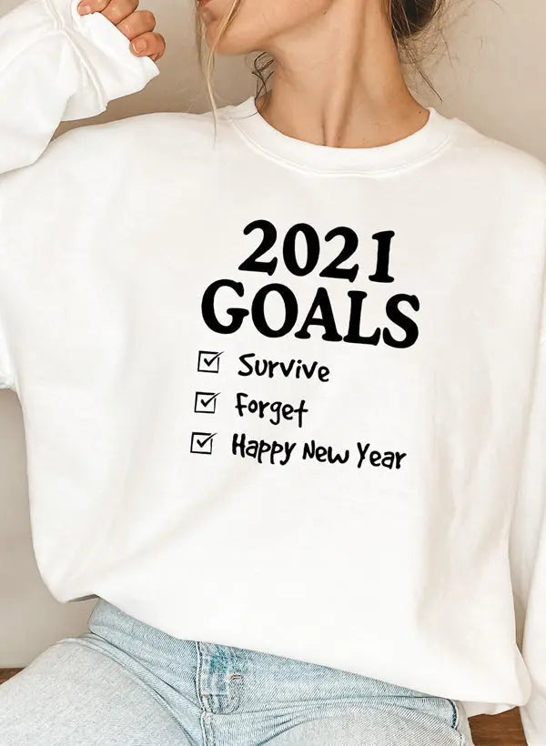 2021 Goals Sweat Shirt Merchmallow