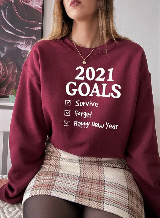 2021 Goals Sweat Shirt Merchmallow