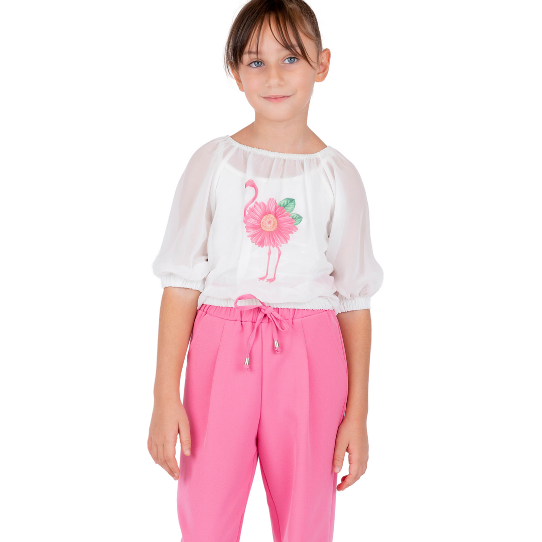 Stylish Flamingo Girls Casual Set-2