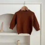 Baby Girl 4 Colors Solid Knitting Sweater Round Collar Pullover MyKids-USA