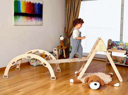 Climbing Triangle - Arch Rocker - XL Pillow and Ramp / 4 Pieces Set Kidodido