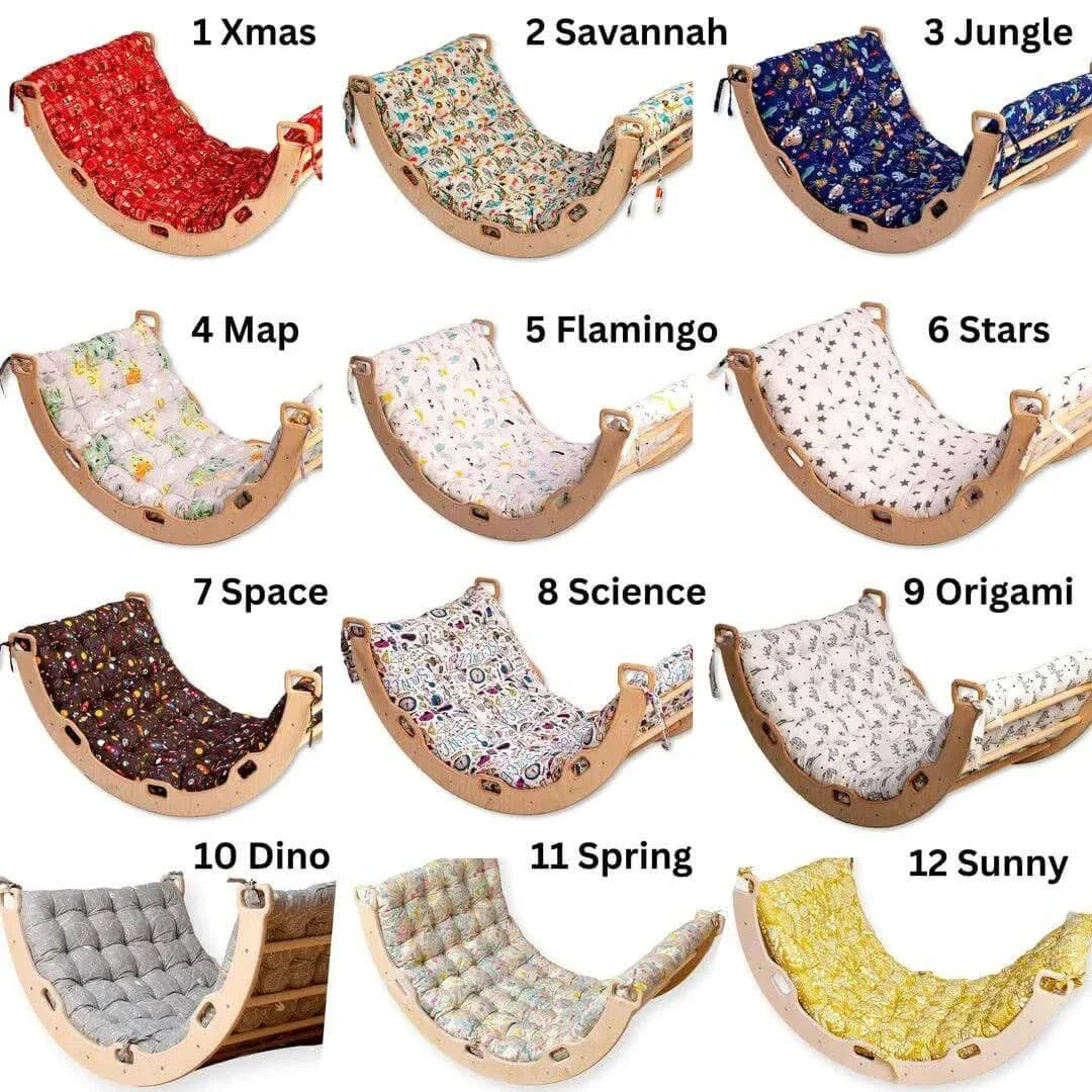 Climbing Triangle - Arch Rocker - XL Pillow and Ramp / 4 Pieces Set Kidodido