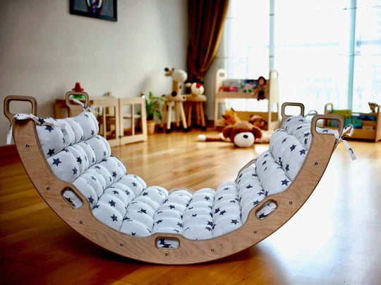 Climbing Triangle - Arch Rocker - XL Pillow and Ramp / 4 Pieces Set Kidodido