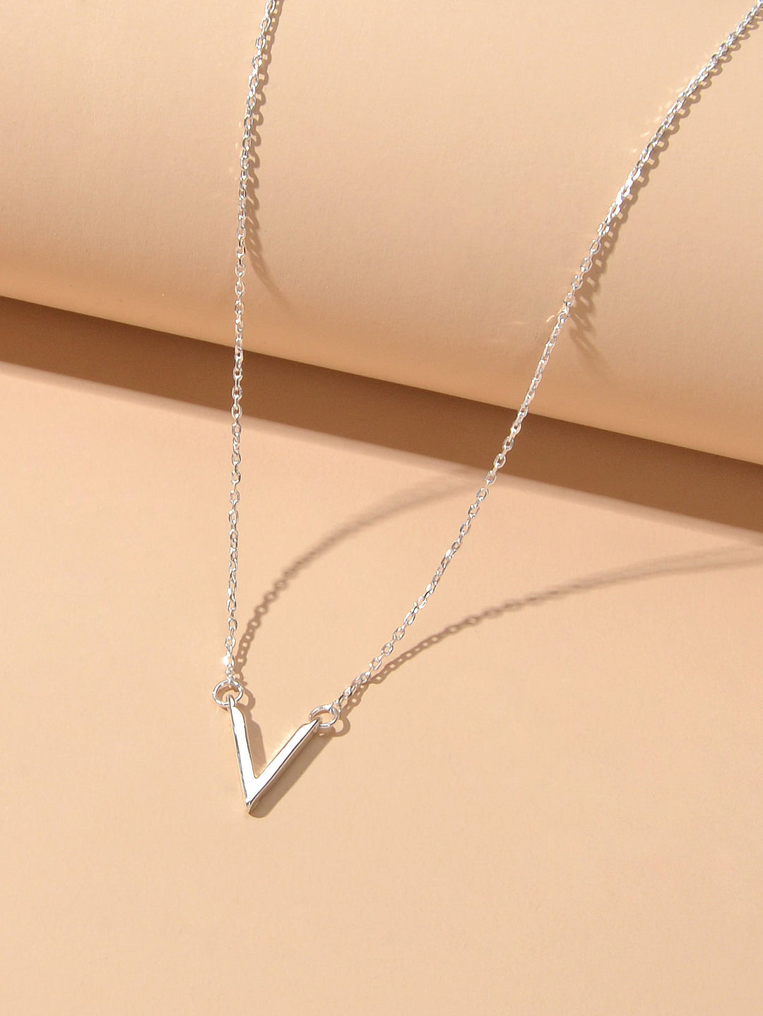 Initial V Pendant Necklace Victory Geometric Choker Boho Chain Lover Jewellery Feelontop Jewellery
