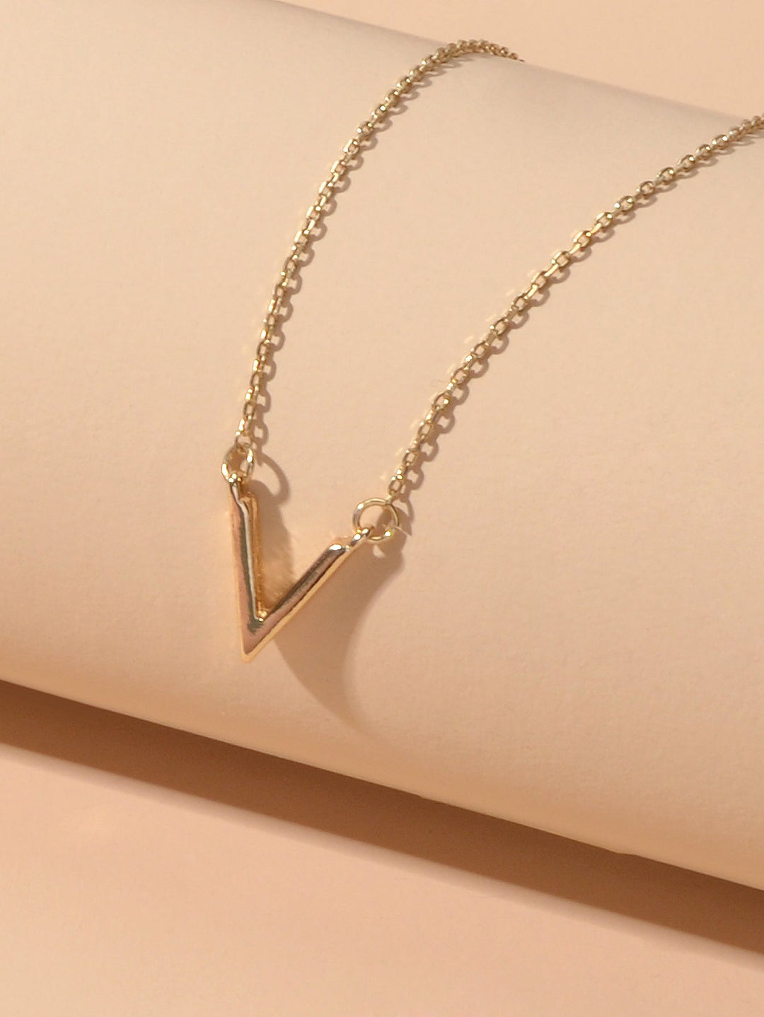 Initial V Pendant Necklace Victory Geometric Choker Boho Chain Lover Jewellery Feelontop Jewellery