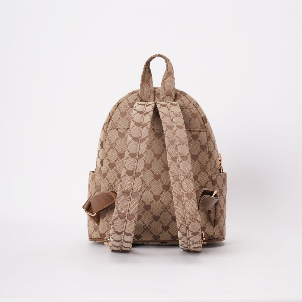Signare London - B-Loved Small Rucksack on Beige Monogram Signare Tapestry