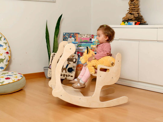 2in1 Wooden Seesaw & Desk for Kids' Skill Development Kidodido