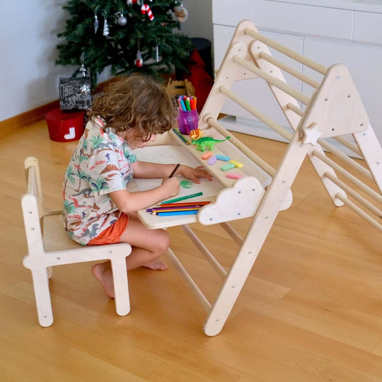 Montessori Climbing Triangle with Table and Chair Kidodido