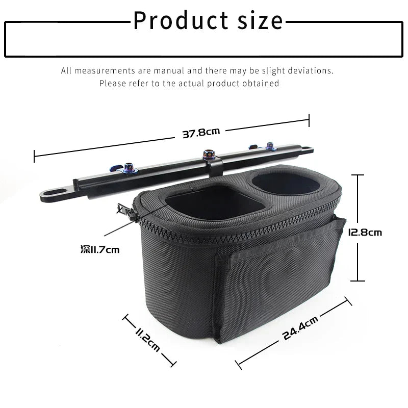 Motorcycle Handlebar Drinking Water Bottle Holder with Storage Bag for Yamaha NMAX XMAX TMAX 300 250 155 OBA