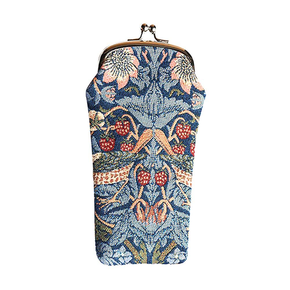 William Morris Strawberry Thief Blue - Glasses Pouch Signare Tapestry
