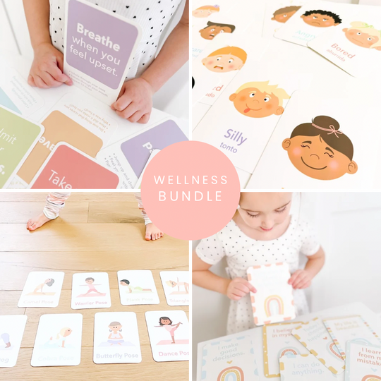 Kids Wellness Flashcard Bundle | Emotions, Yoga, Mindfulness & Affirmation Cards for Toddlers GoodnightFox