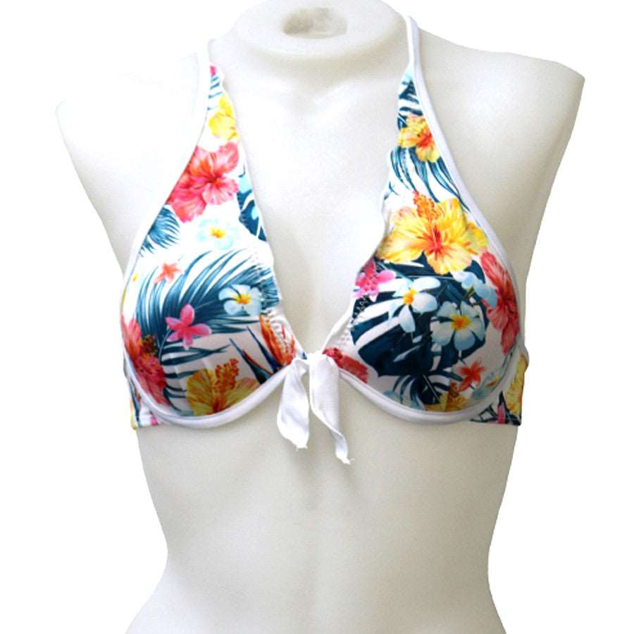 Loco Boutique Hawaiian Flower Ruffle Underwire Loco Boutique
