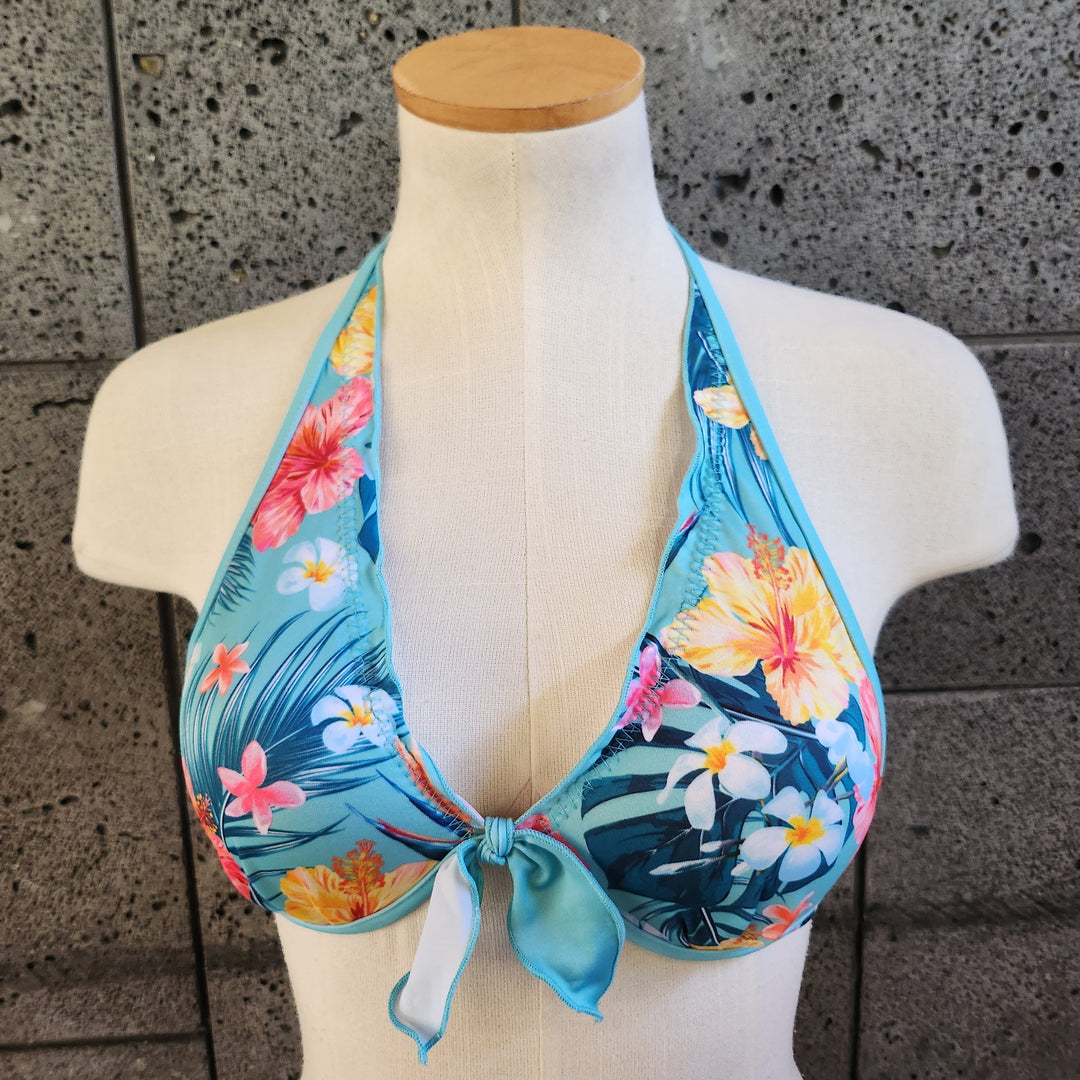 Loco Boutique Hawaiian Flower Ruffle Underwire Loco Boutique