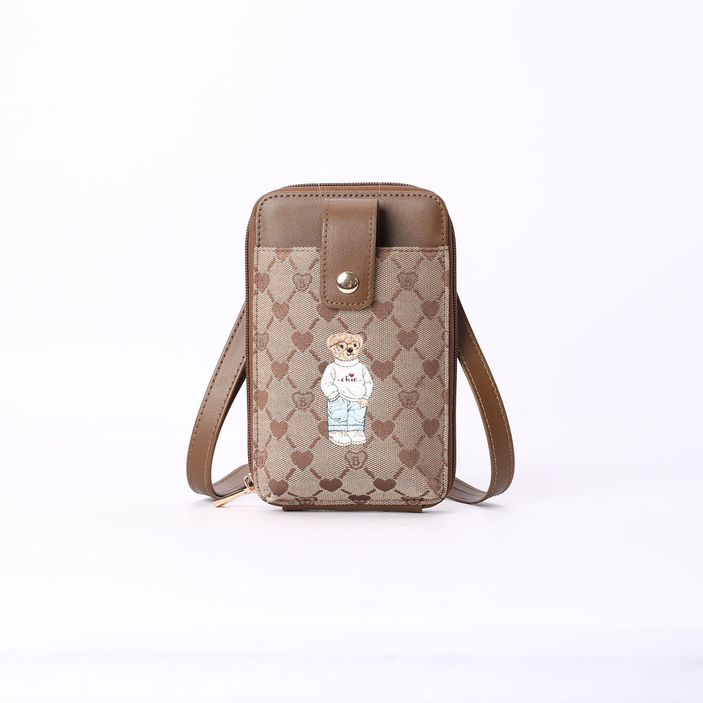 Signare London - B-Loved Smart Phone bag on Beige Monogram Signare Tapestry