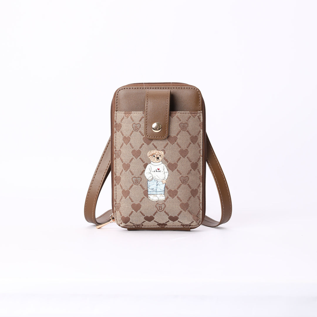 Signare London - B-Loved Smart Phone bag on Beige Monogram Signare Tapestry