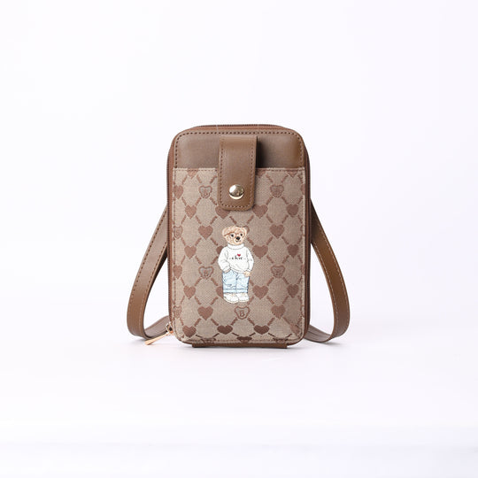 Signare London - B-Loved Smart Phone bag on Beige Monogram Signare Tapestry