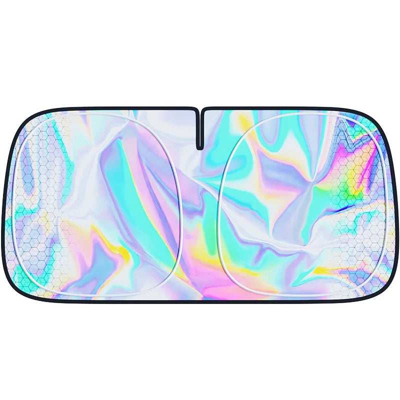 Foldable Car Windshield Sun Shade UV Protection Black OBA