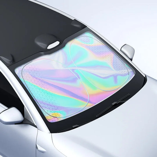 Foldable Car Windshield Sun Shade UV Protection Black OBA