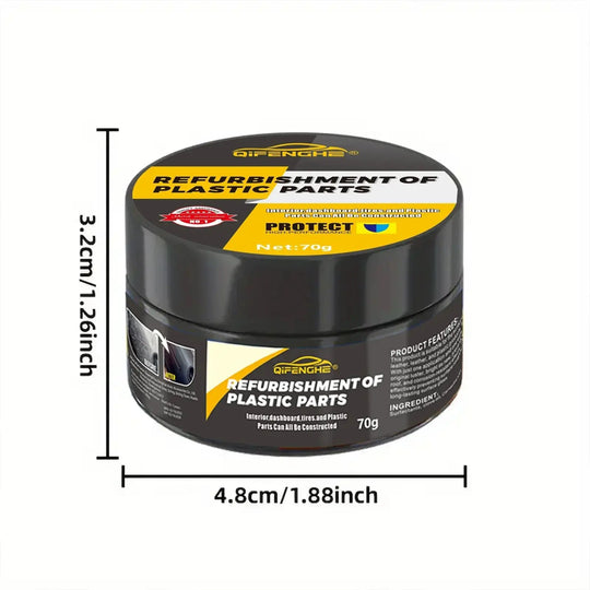 automotive plastic repair agent-interior and exterior plastic polishing wax, scratch repair anti-aging cream, suitable for tires Shop1103356111 Store