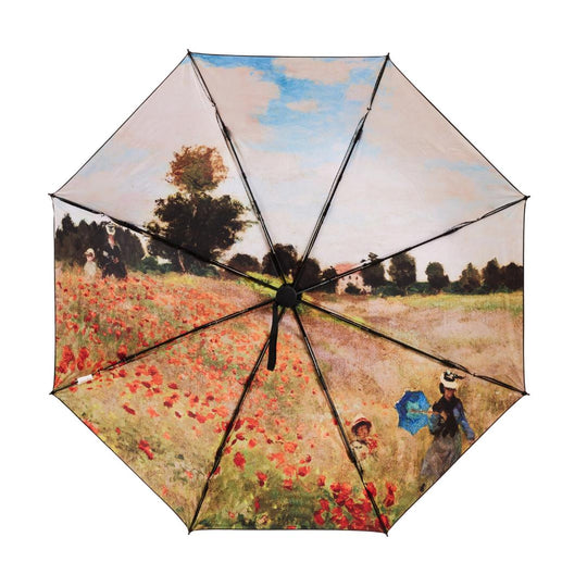 Claude Monet Poppy Field - Automatic Reverse Umbrella Signare Tapestry