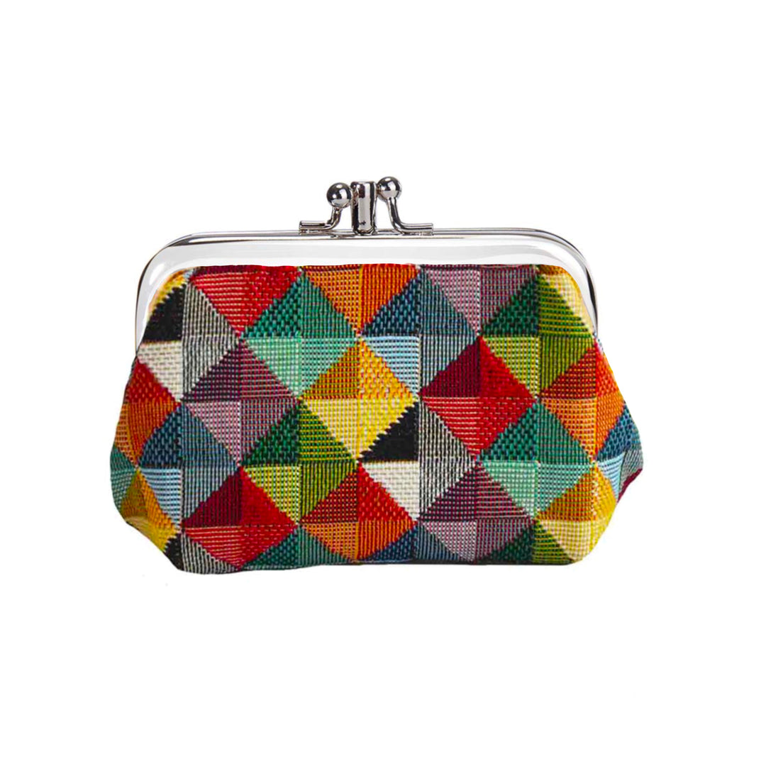 Multicoloured Triangle - Frame Purse Signare Tapestry