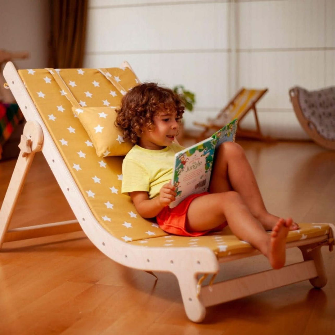 Adjustable Lounge Chair with Comfy Pad Kidodido