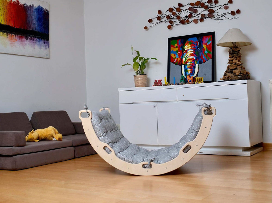 Climbing Arch / Rocker with Dinosaur Pattern Pillow Kidodido