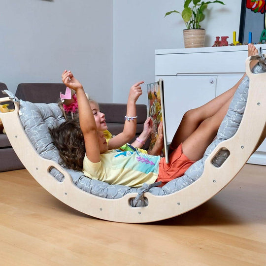 Climbing Arch / Rocker with Dinosaur Pattern Pillow Kidodido