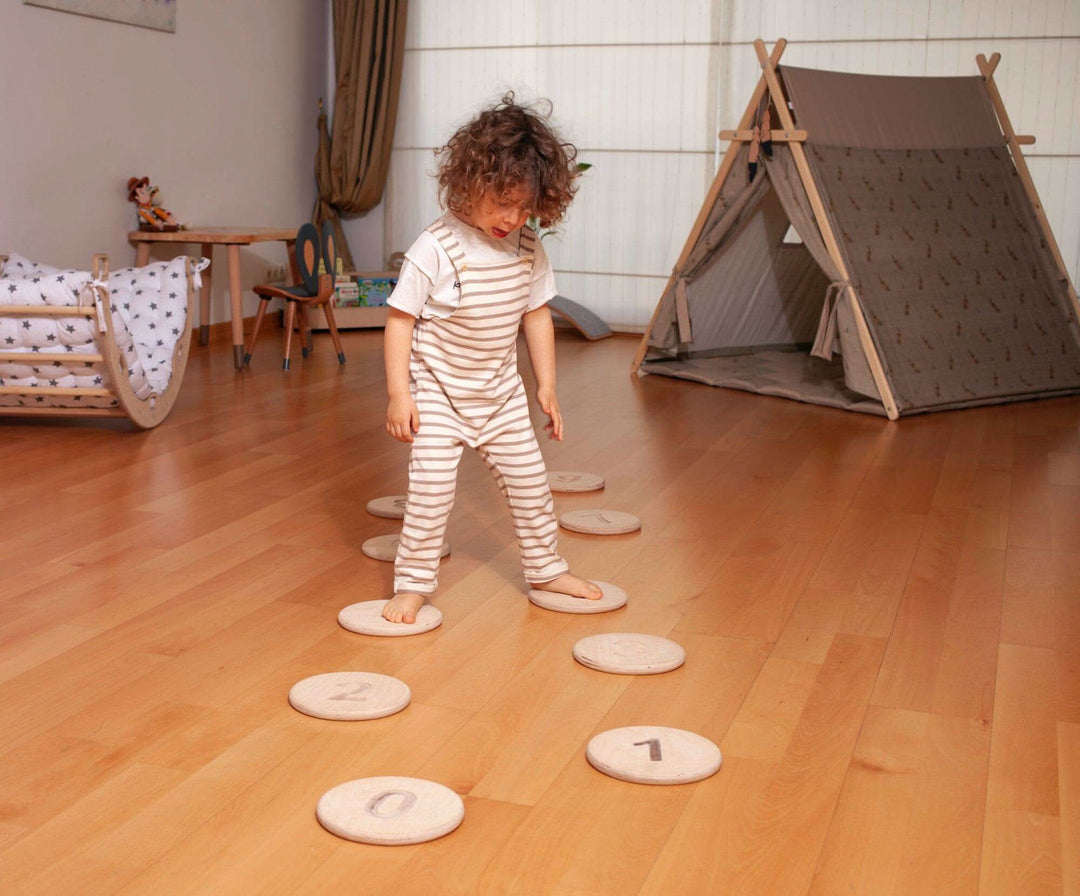 Montessori Balance Beam and Stepping Stones Set Kidodido