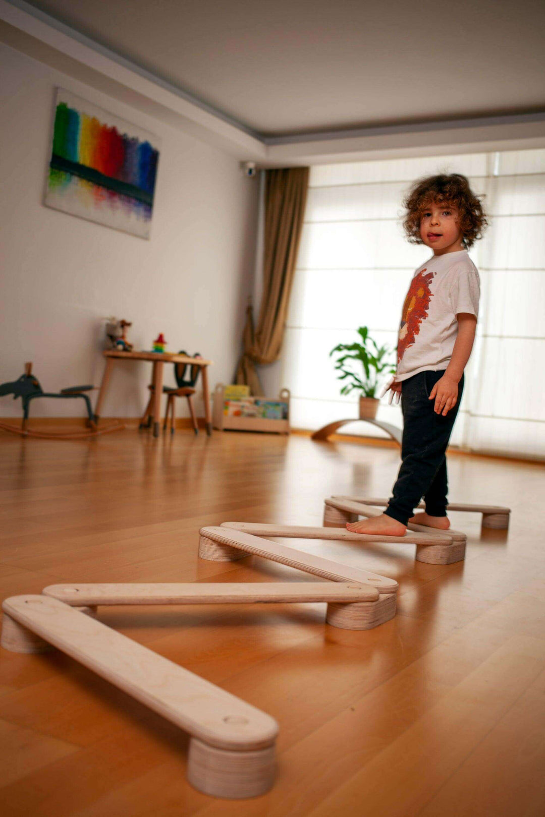 Montessori Balance Beam and Stepping Stones Set Kidodido