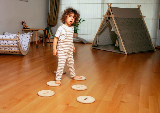 Montessori Balance Beam and Stepping Stones Set Kidodido