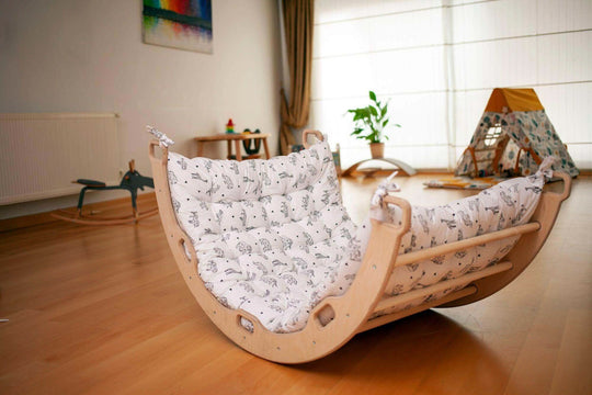 Climbing Arch / Rocker with Origami Pattern Pillow Kidodido