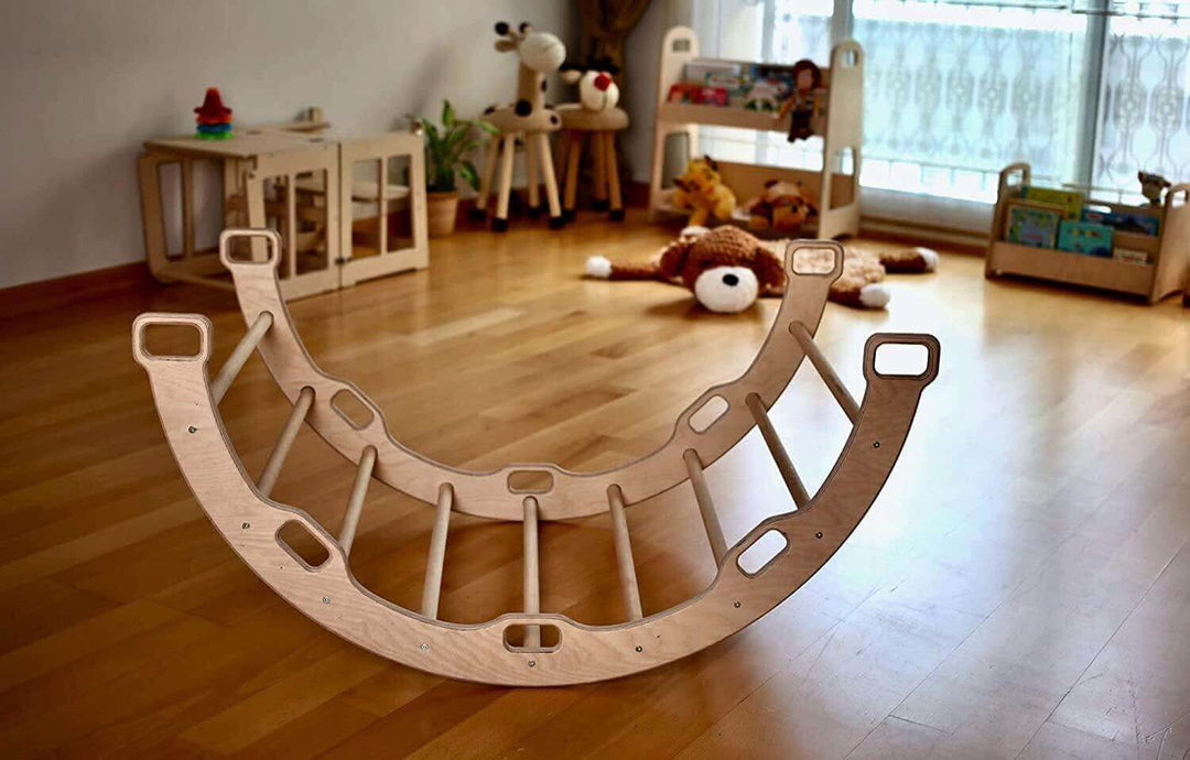 Climbing Arch / Rocker with Origami Pattern Pillow Kidodido