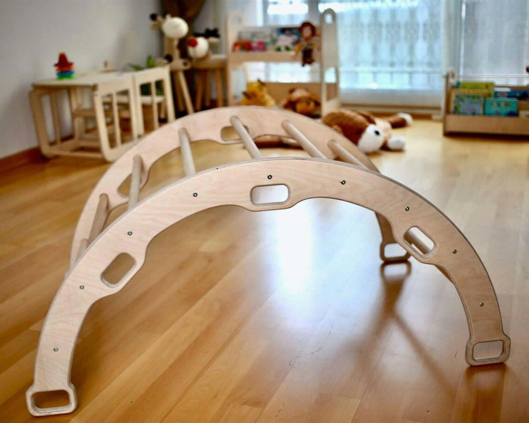 Montessori Climber Set: Arch, Rocker, Ramp, and Pillow Kidodido