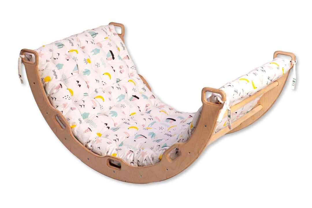 Climbing Arch / Rocker with Flamingo Pattern Pillow Kidodido