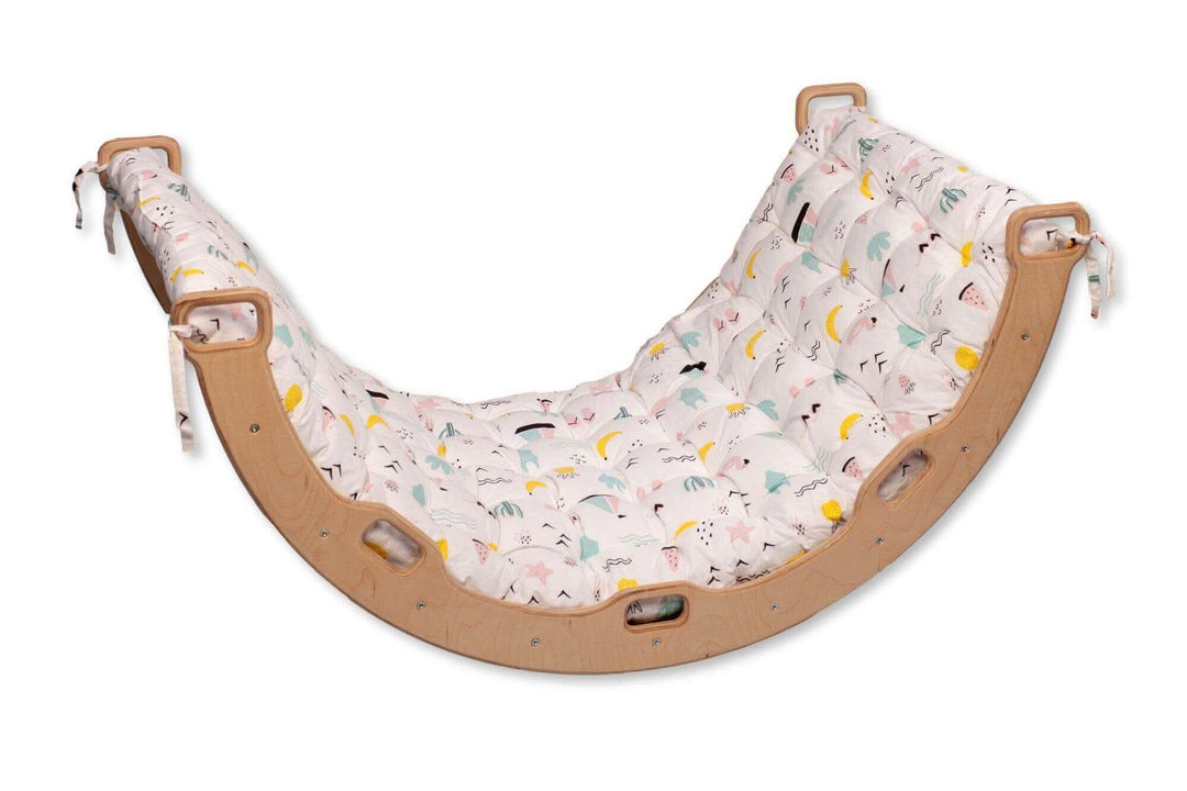 Climbing Arch / Rocker with Flamingo Pattern Pillow Kidodido