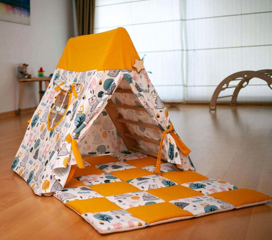 Climbing Triangle with Tent Cover, Mat, Ramp Kidodido