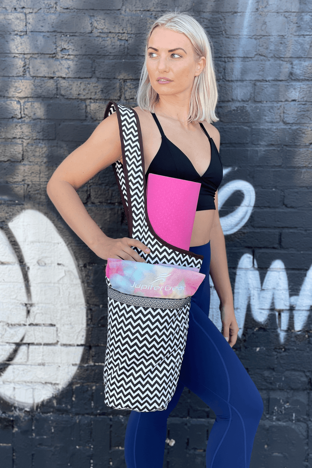 JupiterGear Yoga Mat Carrying Tote Bag with Large Pockets-1