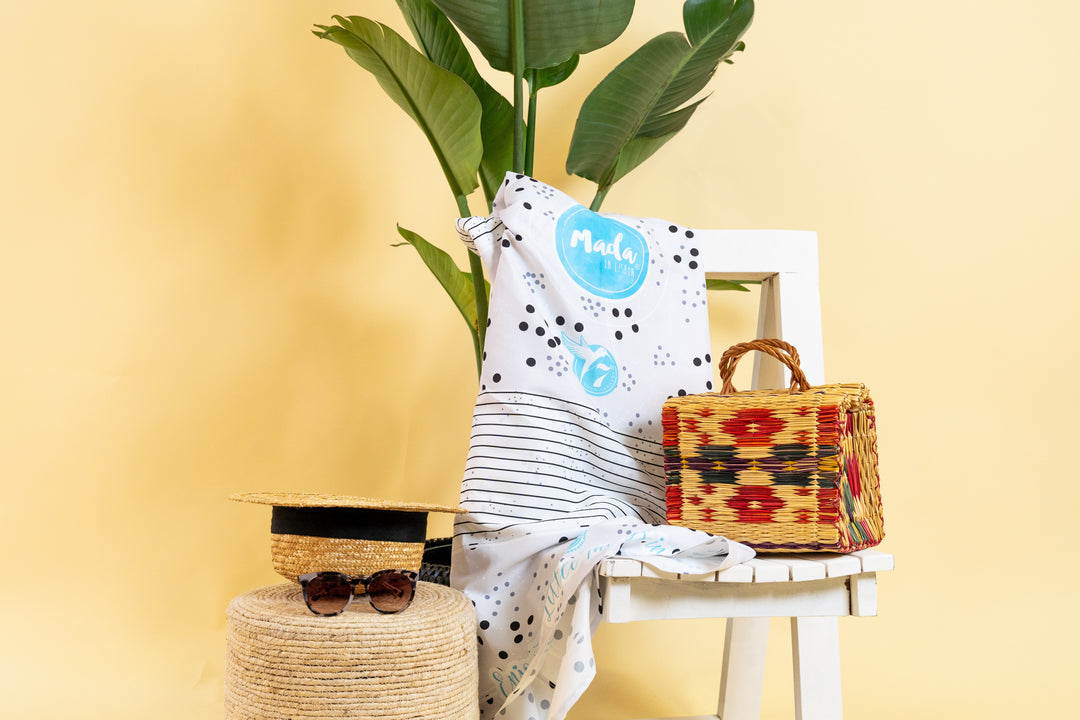Super Towel Gray Dots CaribHeaven