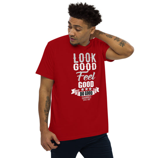 LOOK GOOD Men's Fitted Straight Cut t-shirt by Gianneli CaribHeaven