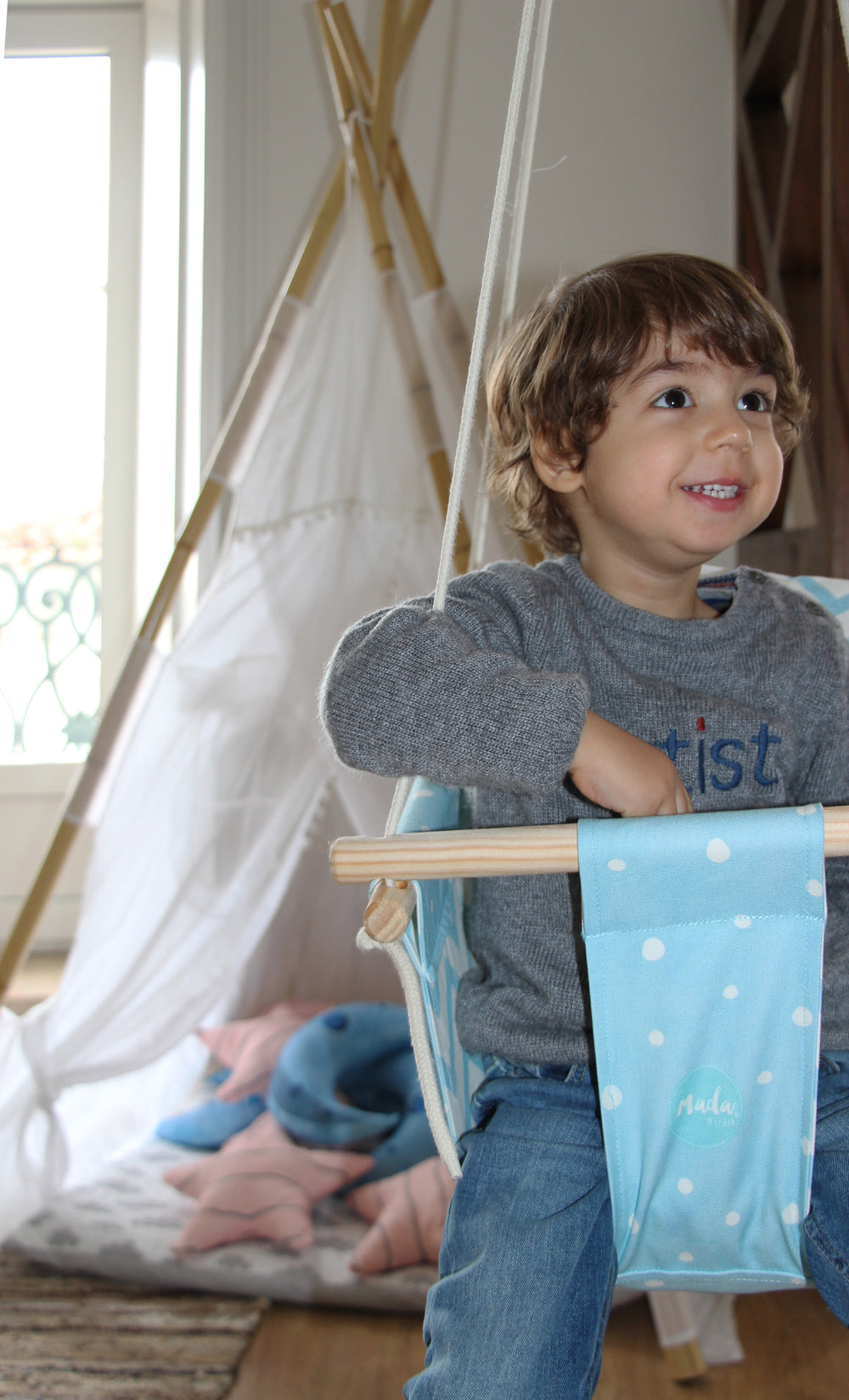 Blue Chevron BabySwing CaribHeaven